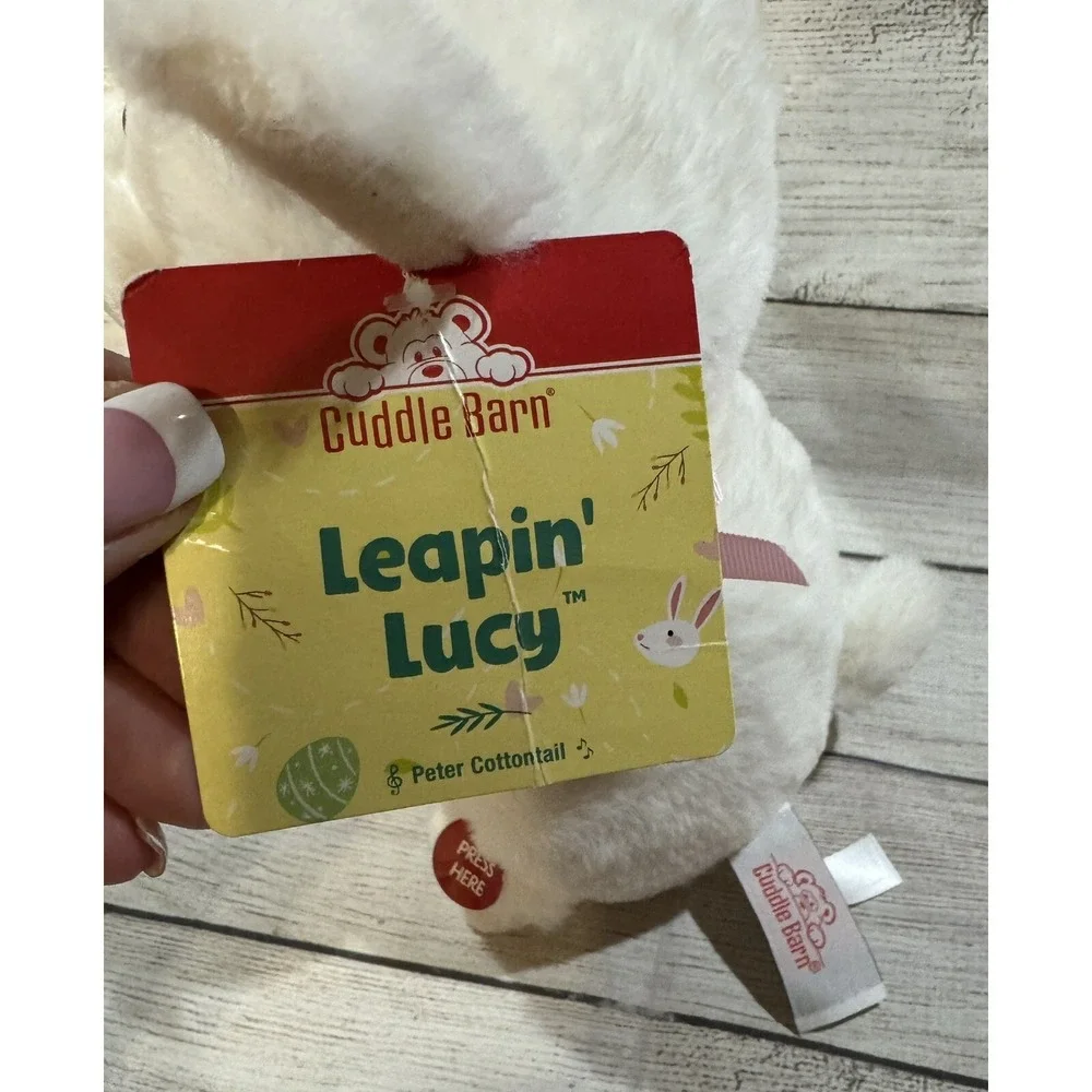 Cuddle Barn Leapin Lucy Animated Lamb Bunny Easter Sings Peter Cottontail VIDEO